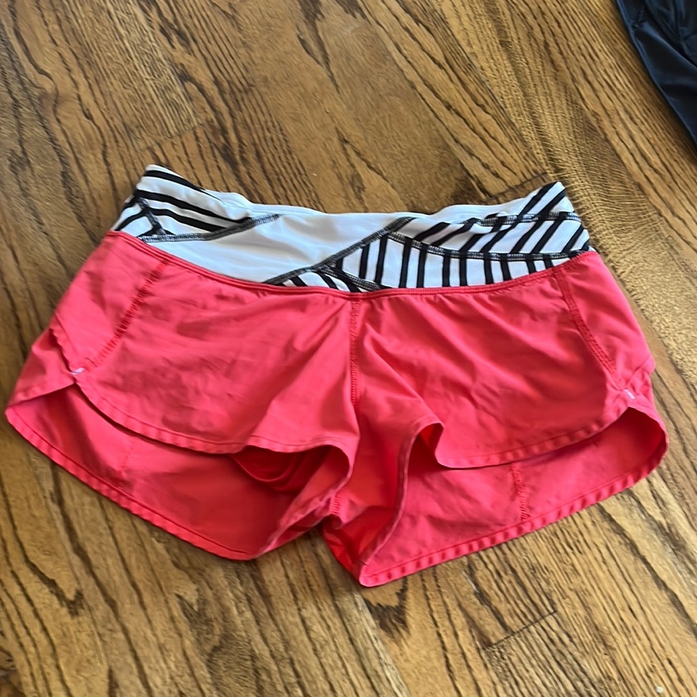 Red RARE lululemon shorts